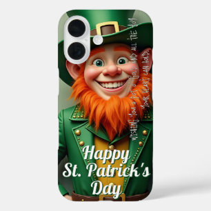 Happy St. Patrick's Day Leprechaun iPhone 16 Hoesje