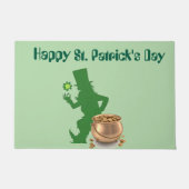 HAPPY ST. PATRICK'S DAY LEPRECHAUN  DEURMAT (Voorkant)