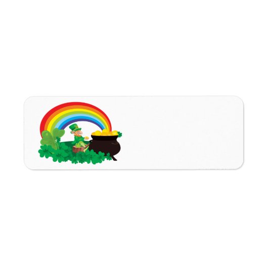 Happy St. Patrick's Day Leprechaun Etiket (Voorkant)