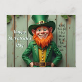 Happy St. Patrick's Day Leprechaun Feestdagenkaart (Voorkant)