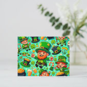 Happy St. Patrick's Day Leprechaun Feestdagenkaart (Staand voorkant)