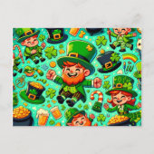 Happy St. Patrick's Day Leprechaun Feestdagenkaart (Voorkant)