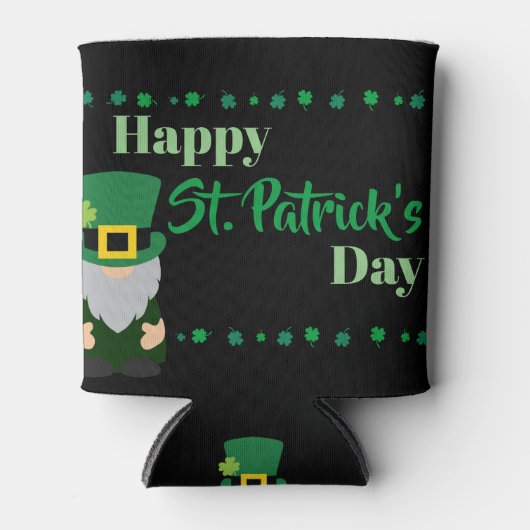 Happy St Patricks Day Leprechaun Gnome Blikjeskoeler (Voorkant)