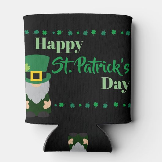Happy St Patricks Day Leprechaun Gnome Blikjeskoeler (Achterkant)