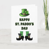 Happy St. Patrick's Day Leprechaun Grappig Feestdagen Kaart (Voorkant)