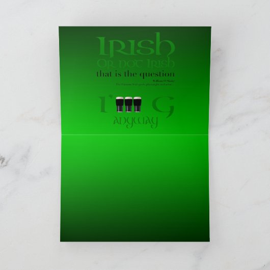 Happy St Patrick's Day Leprechaun HGC03 Kaart (Binnen)