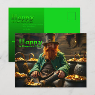 Happy St Patrick's Day Leprechaun HPostC03 Feestdagenkaart