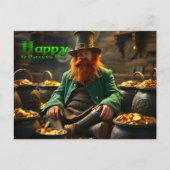 Happy St Patrick's Day Leprechaun HPostC03 Feestdagenkaart (Voorkant)