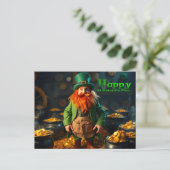 Happy St Patrick's Day Leprechaun HPostC04 Holiday Feestdagenkaart (Staand voorkant)