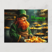 Happy St Patrick's Day Leprechaun HPostC05 Feestdagenkaart (Voorkant)