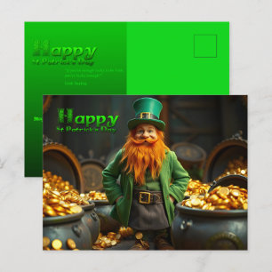 Happy St Patrick's Day Leprechaun HPostC06 Feestdagenkaart