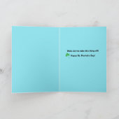 Happy St Patrick's Day Leprechaun in Face Mask Feestdagen Kaart (Binnen)