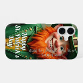 Happy St. Patrick's Day Leprechaun iPhone 16 Hoesje (Achterkant horizontaal)