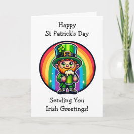 Happy St Patrick's Day Leprechaun Kaart