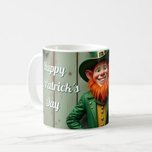 Happy St. Patrick's Day Leprechaun Koffiemok (Voorkant links)