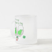 Happy St. Patrick's Day Leprechaun Matglas Koffiemok (Voorkant links)