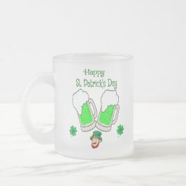 Happy St. Patrick's Day Leprechaun Matglas Koffiemok