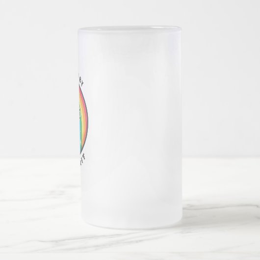 Happy St Patrick's Day Leprechaun met Groen Bier Matglas Bierpul (Center)