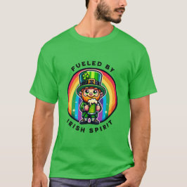 Happy St Patrick's Day Leprechaun met Groen Bier T-shirt