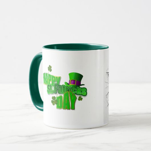 Happy St. Patrick's Day Leprechaun Mok (Voorkant links)