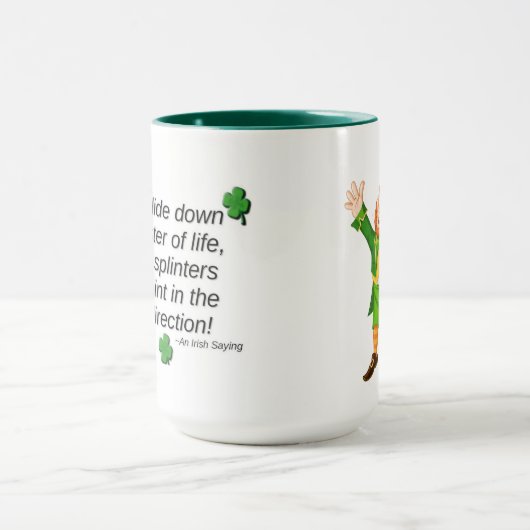 Happy St. Patrick's Day Leprechaun Mok (Midden)