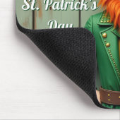 Happy St. Patrick's Day Leprechaun Muismat (Hoek)