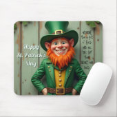 Happy St. Patrick's Day Leprechaun Muismat (Met muis)