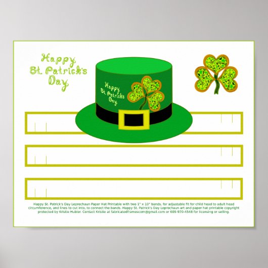 Happy St. Patrick's Day Leprechaun Paper Pet Print (Voorkant)