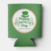 Happy St Patricks Day Leprechaun Pet Aangepaste te Blikjeskoeler (Voorkant)