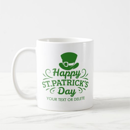 Happy St Patricks Day Leprechaun Pet Aangepaste te Koffiemok (Links)