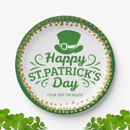Happy St Patricks Day Leprechaun Pet Aangepaste te Papieren Bordje
