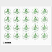 Happy St Patricks Day Leprechaun Pet Aangepaste te Ronde Sticker (Vel)