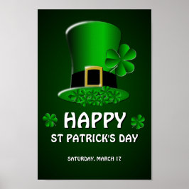 Happy St Patrick's Day Leprechaun Pet Poster