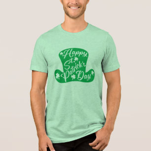Happy St. Patrick's Day Leprechaun Pet Tri-Blend Shirt