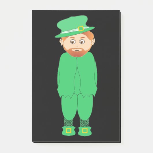 "HAPPY ST. PATRICK'S DAY" LEPRECHAUN POST-IT® NOTES (Voorkant)