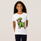 Happy St. Patrick's Day | Leprechaun Pug T-Shirt (Voorkant volledig)