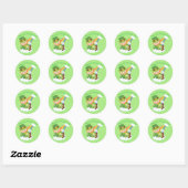 Happy St Patrick's Day Leprechaun Ronde Sticker (Vel)