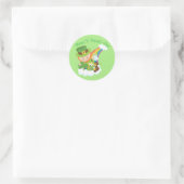 Happy St Patrick's Day Leprechaun Ronde Sticker (Tas)