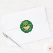Happy St Patricks Day leprechaun Ronde Sticker (Envelop)