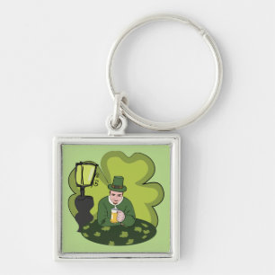 "HAPPY ST. PATRICK'S DAY" LEPRECHAUN SLEUTELHANGER
