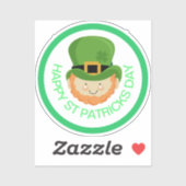 Happy St Patricks Day leprechaun Sticker (Vel)