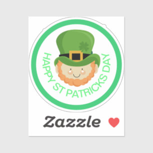 Happy St Patricks Day leprechaun Sticker