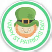 Happy St Patricks Day leprechaun Sticker (Voorkant)