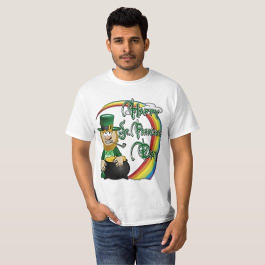 Happy St Patricks Day Leprechaun T-shirt (Voorkant volledig)