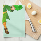 Happy St. Patrick's Day Leprechaun Theedoek (Quarter Fold)