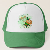 Happy St Patrick's Day Leprechaun Trucker Hat Trucker Pet (Voorkant)
