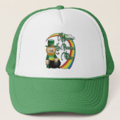 Happy St Patricks Day Leprechaun Trucker Pet (Voorkant)