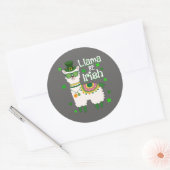 Happy St. Patrick's Day LIama sticker (Envelop)