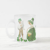 Happy St Patricks Day Little Girl Boy Sheep Clover Matglas Koffiemok (Links)