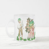 Happy St Patricks Day Little Girl Boy Sheep Clover Matglas Koffiemok (Links)
